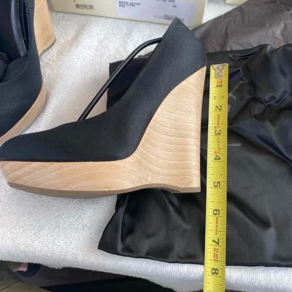 Yves Saint Laurent Black and Tan Wedges - Picture 6 of 6